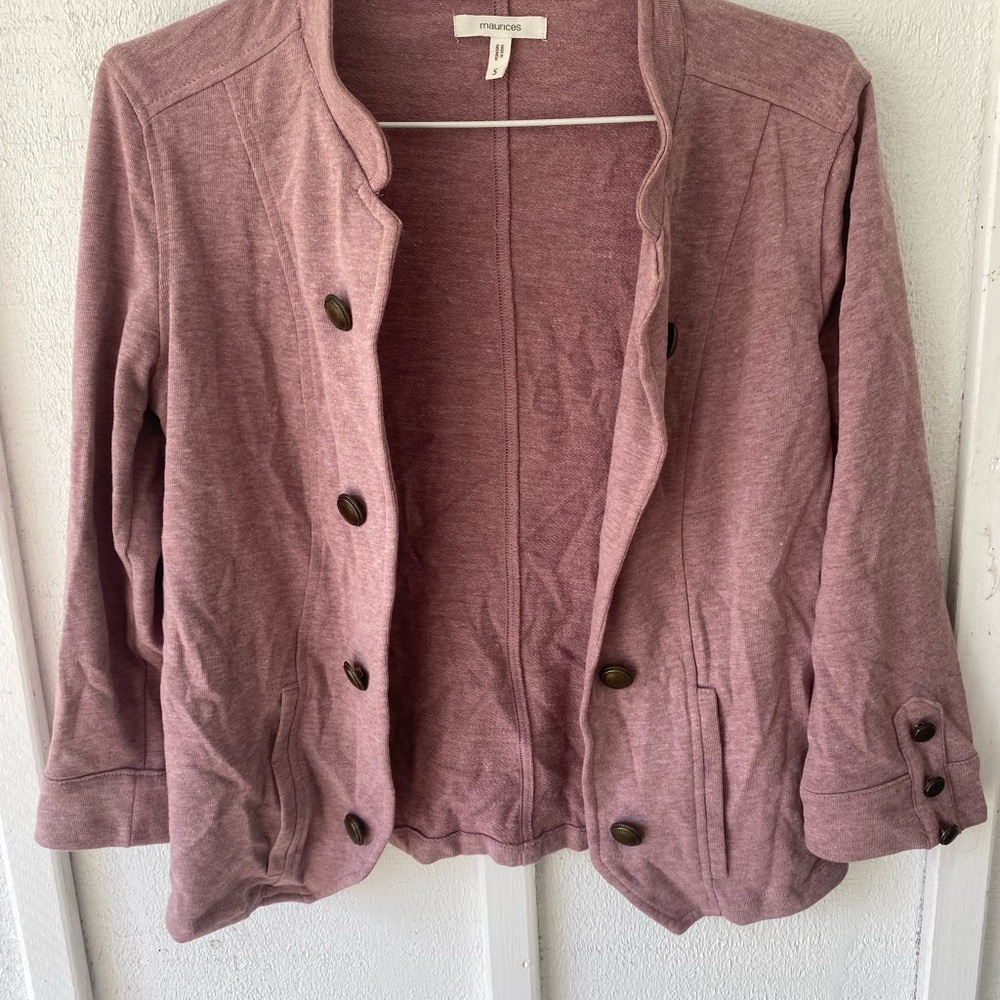 Women’s Maurices Dusty Pink Knit Jacket